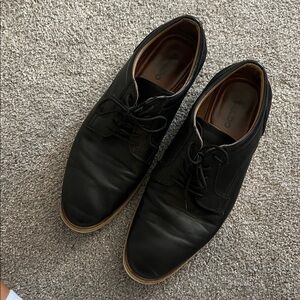 Aldo Black Leather Derby Shoes